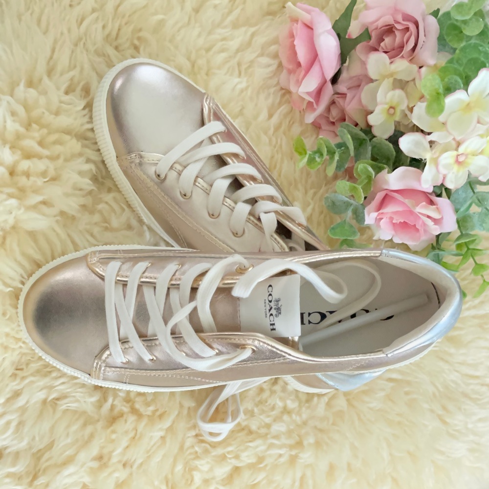 SOLD OUT  Brand new Gold Coach sneakers